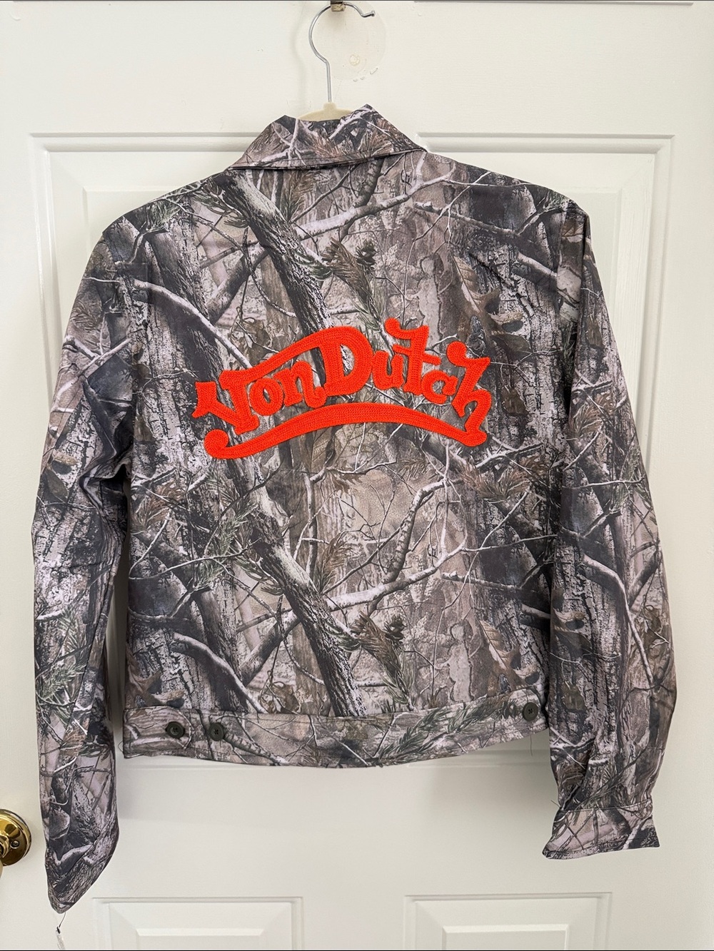 Von Dutch Mechanical Stretch Tree Camo Bomber Jacket - Size Large - Picture 15 of 15